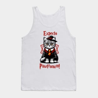 Hairy Pawter | Cat | Hero | Protagonist | Witch | Magic | Spells Tank Top